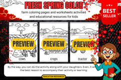 farm coloring pages activities for kids and worksheets Product Image 2