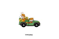 Dwarfs on a pumpkin collecting truck, Dwarf Pumpkin Day png Product Image 2