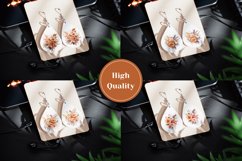 Flowers Teardrop Earring Sublimation, Flowers Earring Bundle Product Image 2