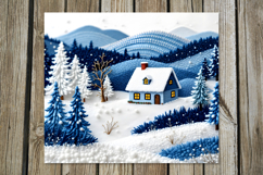 Embroidery Landscape | 4 skinny tumbler Sublimation designs Product Image 2