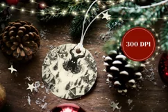 Christmas Village Ornament, Christmas Monster Ornament PNG Product Image 2