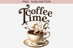 Coffee time png design for T-shirts Product Image 2