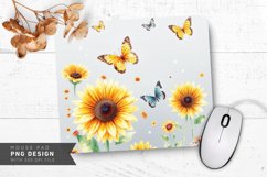 Sunflower Delight Mouse Pad PNG Design Product Image 1