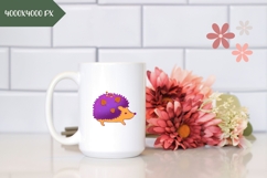 Hand Drawn Fall Illustration, Cartoon Hedgehog PNG Product Image 2