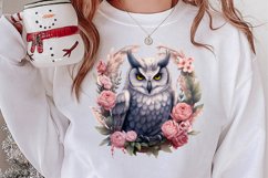 Christmas Owl Clipart, Christmas Owl Clipart, Christmas Owl Product Image 2