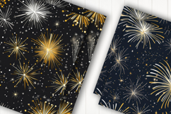 Luxury Night Fireworks Digital Paper Product Image 2