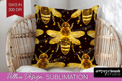 Bee Pillow Sublimation - Honey Bee Pillow Cover PNG Product Image 1