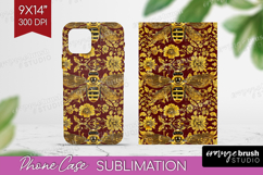 Bee Phone Case PNG - Honey Bee Case PNG Sublimation Product Image 1