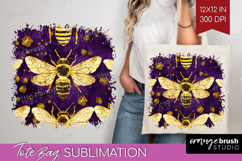 Bee Tote Bag - Honey Bee Tote Bag PNG Sublimation Product Image 1