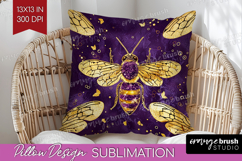 Bee Pillow Sublimation - Honey Bee Pillow Cover PNG Product Image 1