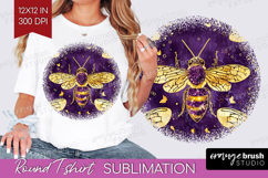 Bee Round Tshirt Background - Honey Bee PNG Sublimation Product Image 1