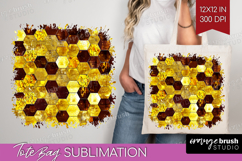Bee Tote Bag - Honey Bee Tote Bag PNG Sublimation Product Image 1