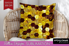 Bee Pillow Sublimation - Honey Bee Pillow Cover PNG Product Image 1