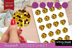 Bee Round Sticker - Honey Bee Printable Sticker Sheet Product Image 1