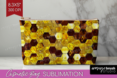 Bee Cosmetic Bag - Honey Bee Makeup Bag PNG Sublimation Product Image 1