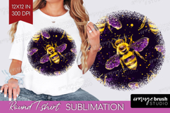 Bee Round Tshirt Background - Honey Bee PNG Sublimation Product Image 1