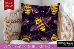 Bee Pillow Sublimation - Honey Bee Pillow Cover PNG Product Image 1