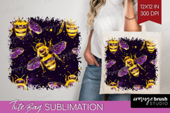 Bee Tote Bag - Honey Bee Tote Bag PNG Sublimation Product Image 1