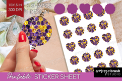 Bee Round Sticker - Honey Bee Printable Sticker Sheet Product Image 1