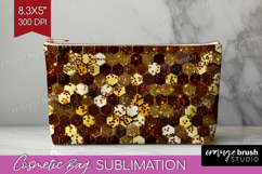 Bee Cosmetic Bag - Honey Bee Makeup Bag PNG Sublimation Product Image 1