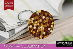 Bee Keychain PNG - Honey Bee Keychain Sublimation Product Image 1