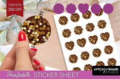Bee Round Sticker - Honey Bee Printable Sticker Sheet Product Image 1