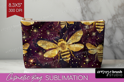 Bee Cosmetic Bag - Honey Bee Makeup Bag PNG Sublimation Product Image 1