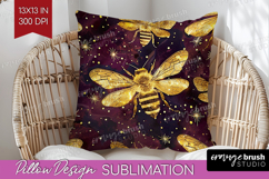Bee Pillow Sublimation - Honey Bee Pillow Cover PNG Product Image 1