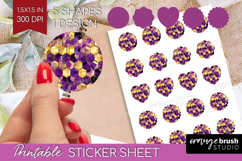 Bee Round Sticker - Honey Bee Printable Sticker Sheet Product Image 1