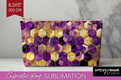 Bee Cosmetic Bag - Honey Bee Makeup Bag PNG Sublimation Product Image 1