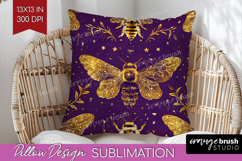 Bee Pillow Sublimation - Honey Bee Pillow Cover PNG Product Image 1