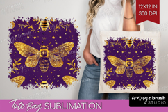 Bee Tote Bag - Honey Bee Tote Bag PNG Sublimation Product Image 1