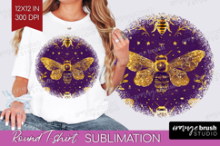 Bee Round Tshirt Background - Honey Bee PNG Sublimation Product Image 1