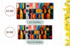 Colorful Art Mug Wrap, Abstract Mug Template Design Product Image 2