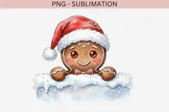 Christmas peeking character png design for T-shirts Product Image 2