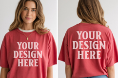 Christmas Bella Canvas 3001 Front And Back Mockups Product Image 1