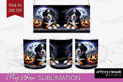 Bernese Mountain Dog Mug Wrap Halloween Mug PNG Sublimation Product Image 1
