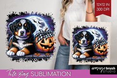 Bernese Mountain Dog Tote Bag Halloween Tote Bag PNG Product Image 1
