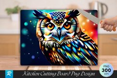 3D Owl Bird Cutting Board Sublimation Design Product Image 1