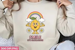 Smile It s Contagious PNG, Mental Health Sublimat Product Image 1