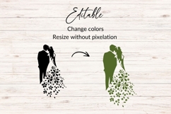 Bride And Groom Floral Dress SVG Product Image 2