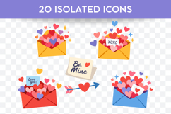 Love Letter Envelopes Bundle SVG | Valentine's Day SEPARATE Product Image 1