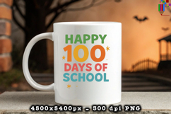 Happy 100 Days of School Sublimation Design Product Image 3