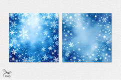 Snowflakes digital paper, Christmas background clipart Product Image 2
