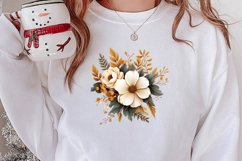 Gold Christmas Watercolor Clipart Sublimation, Christmas PNG Product Image 2