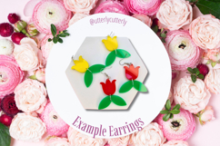 Tulip 2 Earring Laser Cut File- SVG FILE Product Image 2