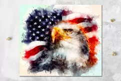 American Flag & Eagle | Patriotic Skinny Tumbler Sublimation Product Image 2