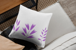 Minimal Lavender Leaf Trio Embroidery Design Product Image 2
