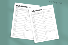 Simple Minimal Daily Planner Template Editable Canva Layout Product Image 2