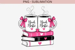 Book besties png design for T-shirts Product Image 2